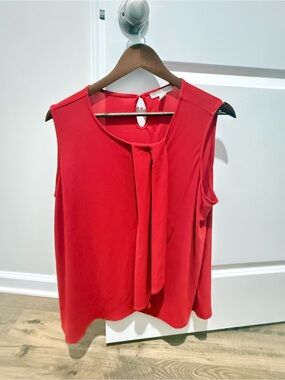 Sleeveless Red Blouse